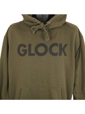 Glock Sweatshirt Hoodie Mens Size Large Green Semi Automatic Pistol